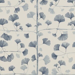 Sandberg Wallpaper Nippon Ginkgo blue