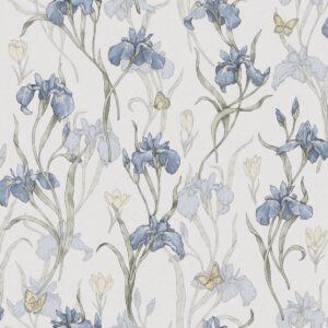 Sandberg Wallpaper Huset i Solen Iris sky blue