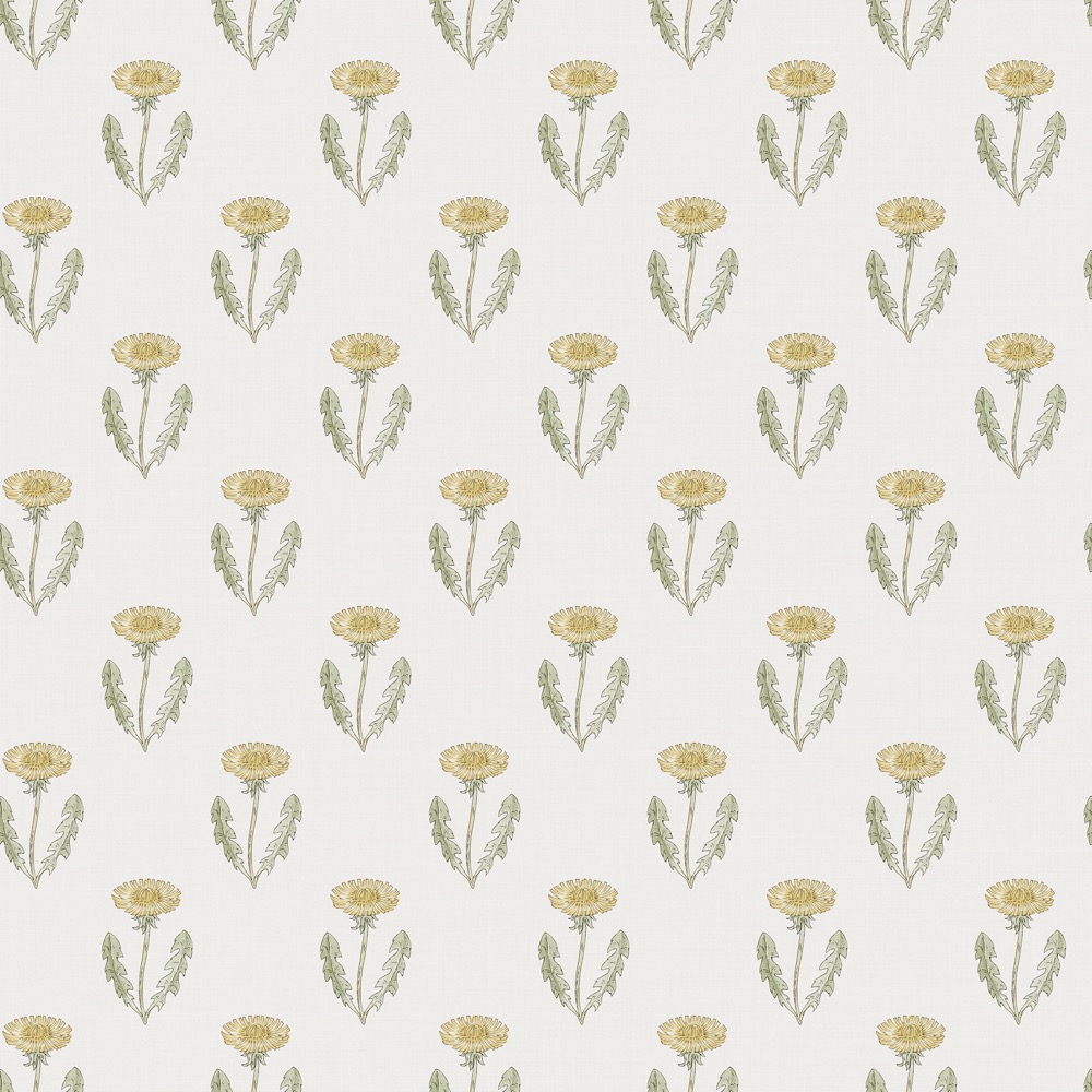 Sandberg Wallpaper Huset i Solen Maskrosen spring green