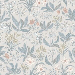 Sandberg Wallpaper Huset i Solen Huset i solen folklore blue