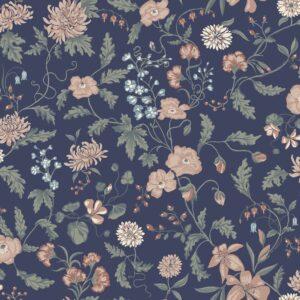 Sandberg Wallpaper Huset i Solen Till Karin midnight blue