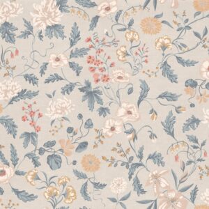 Sandberg Wallpaper Huset i Solen Suzanne folklore blue