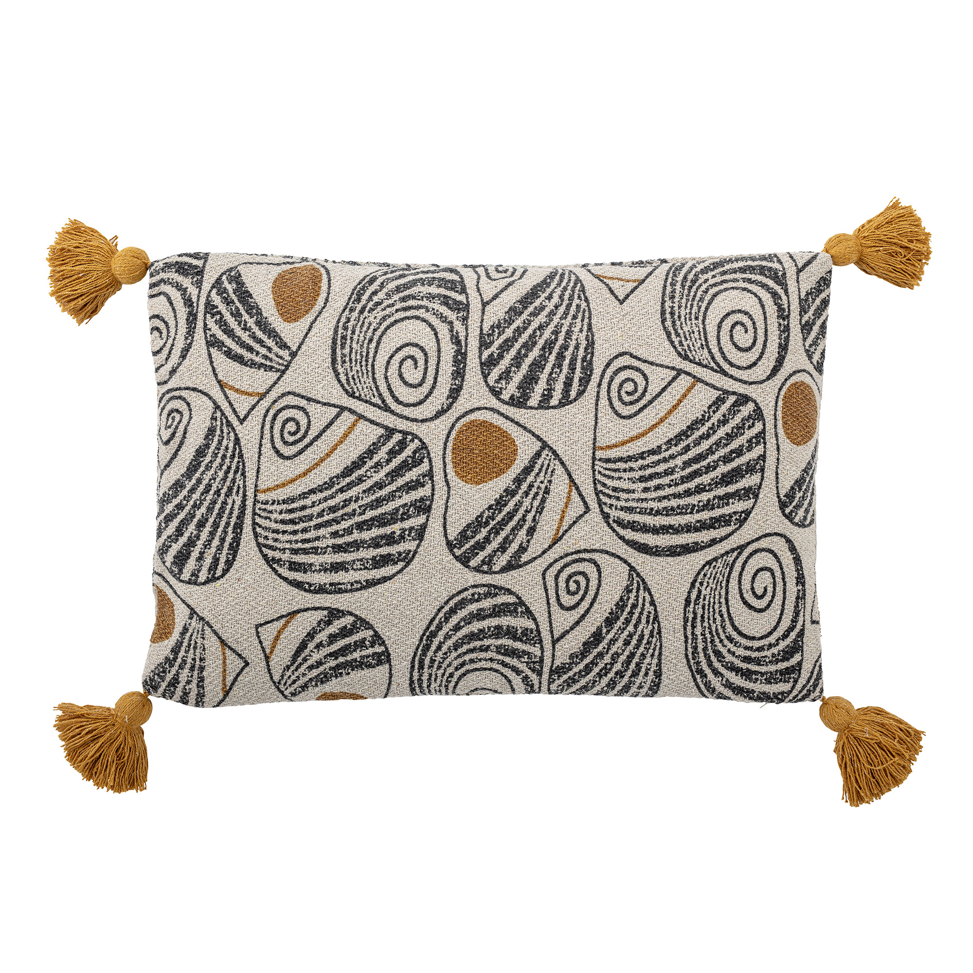 Bloomingville Giano Cushion, Recycled Cotton Yellow