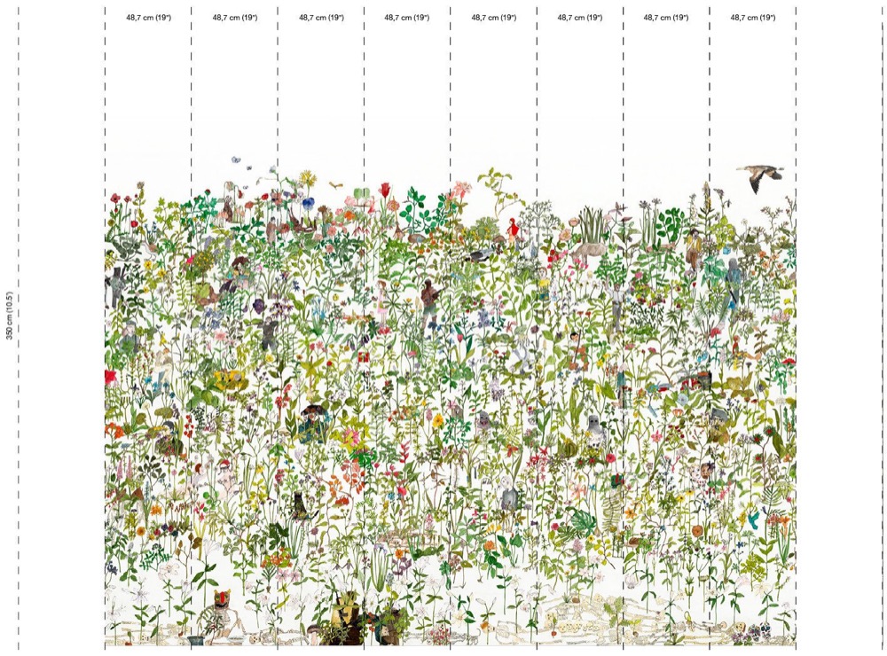 nlxl 8 Drop Enchanted Garden wallpaper mural 8 drops ASU-01-8 by Anna Surie