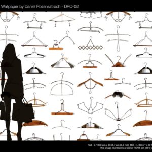 nlxl Hangers wallpaper roll of wallpaper DRO-02 by Daniel Rozensztroch