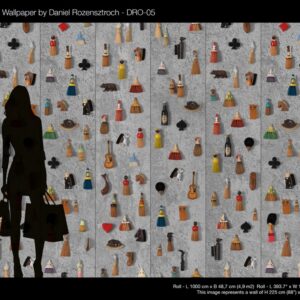 nlxl Brooms wallpaper  roll of wallpaper DRO-05 by Daniel Rozensztroch