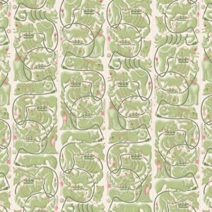 nlxl Cats & Cords wallpaper roll of wallpaper GEO-02 by Erik Van Der Veen