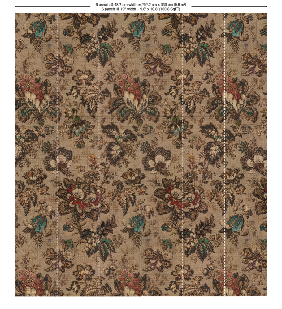 nlxl 6 drops Big Pattern Bogor wallpaper mural 6 drops MRV-04-6 by Mr & Mrs Vintage