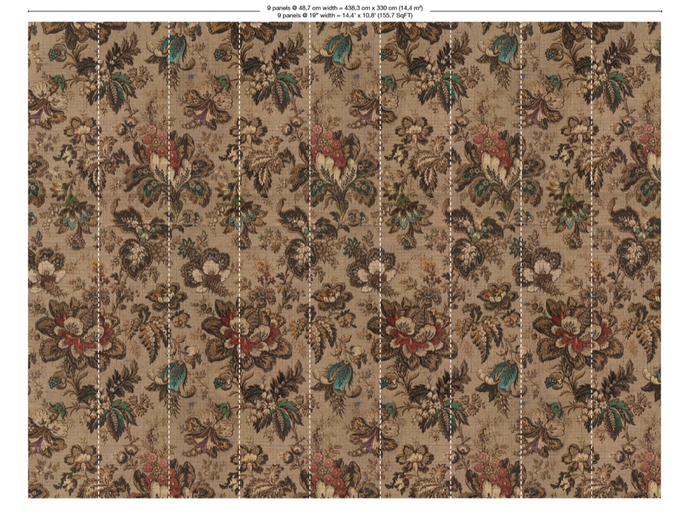 nlxl 9 drops Big Pattern Bogor wallpaper mural 9 drops MRV-04-9 by Mr & Mrs Vintage