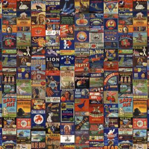 nlxl Labels People & Animals wallpaper roll of wallpaper MRV-07 by Mr & Mrs Vintage