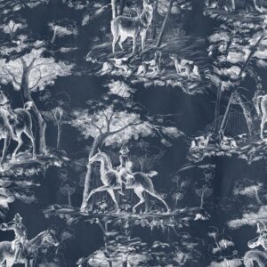 nlxl Blue La chasse Blue Wallpaper roll of wallpaper MRV-56 Blue by Mr & Mrs Vintage