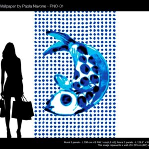 nlxl Fish & Dots wallpaper mural 3 drops PNO-01 by Paola Navone