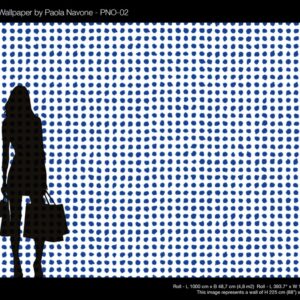 nlxl Blue Dots wallpaper roll of wallpaper PNO-02 by Paola Navone
