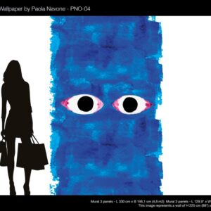 nlxl Blue Eyes wallpaper mural 3 drops PNO-04 by Paola Navone