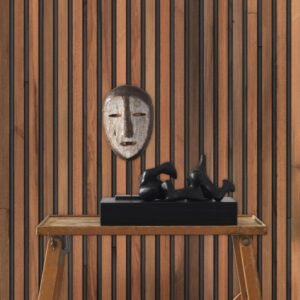 nlxl Teak on black wallpaper roll of wallpaper TIM-01 by Piet Hein Eek