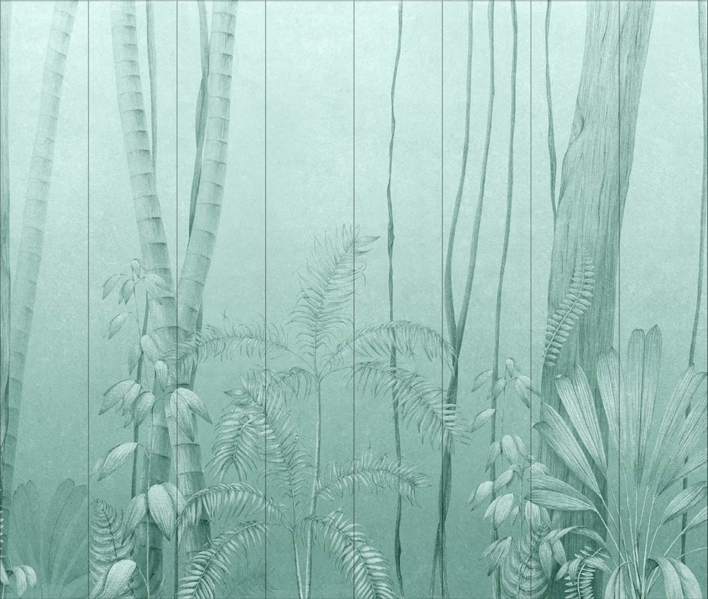 nlxl Amazonia Green Wallpaper 8 Drops mural UON-02-8 by UON