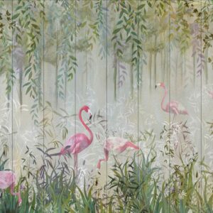 nlxl Flamingo Wallpaper 10 Drops mural UON-03-10 by UON
