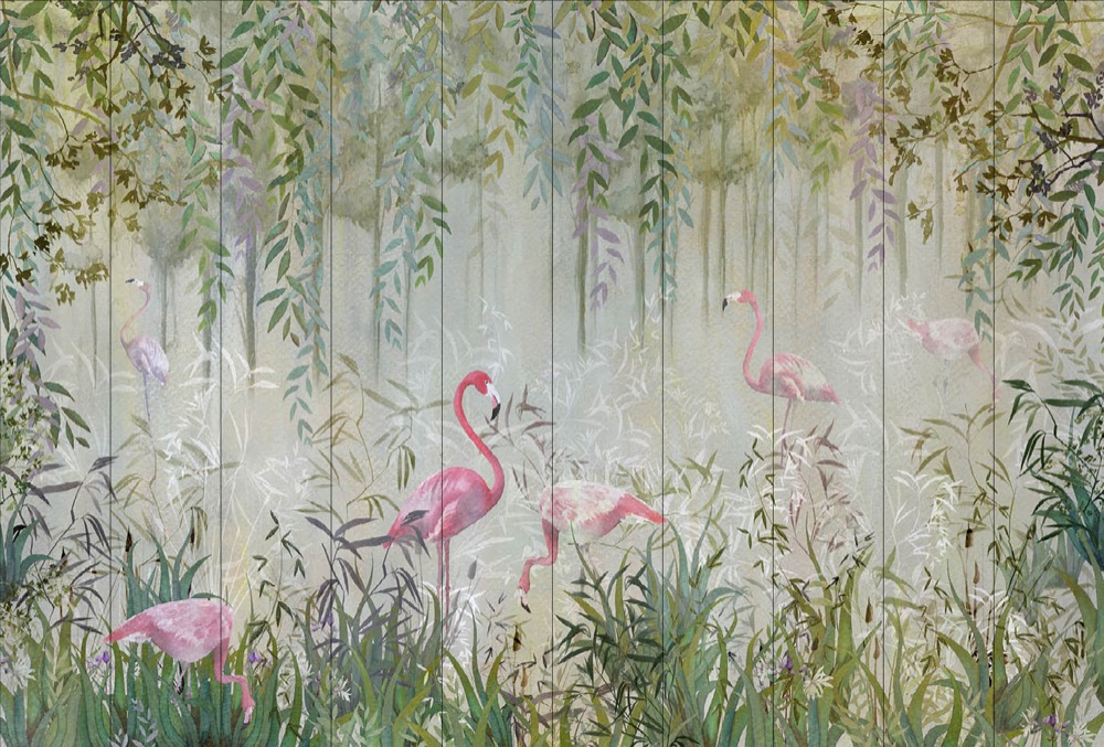 nlxl Flamingo Wallpaper 10 Drops mural UON-03-10 by UON