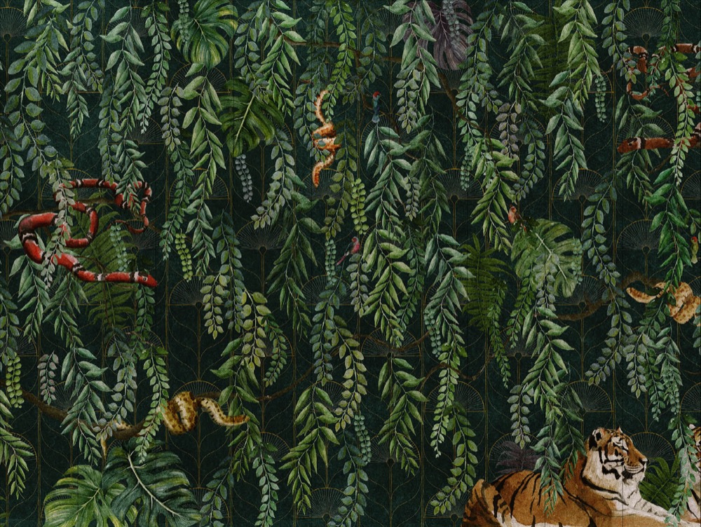 nlxl Art Deco Wallpaper 9 Drops mural UON-06-9 by UON