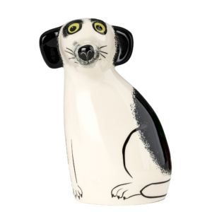 Handmade Ceramic Black and White Dog Money Box