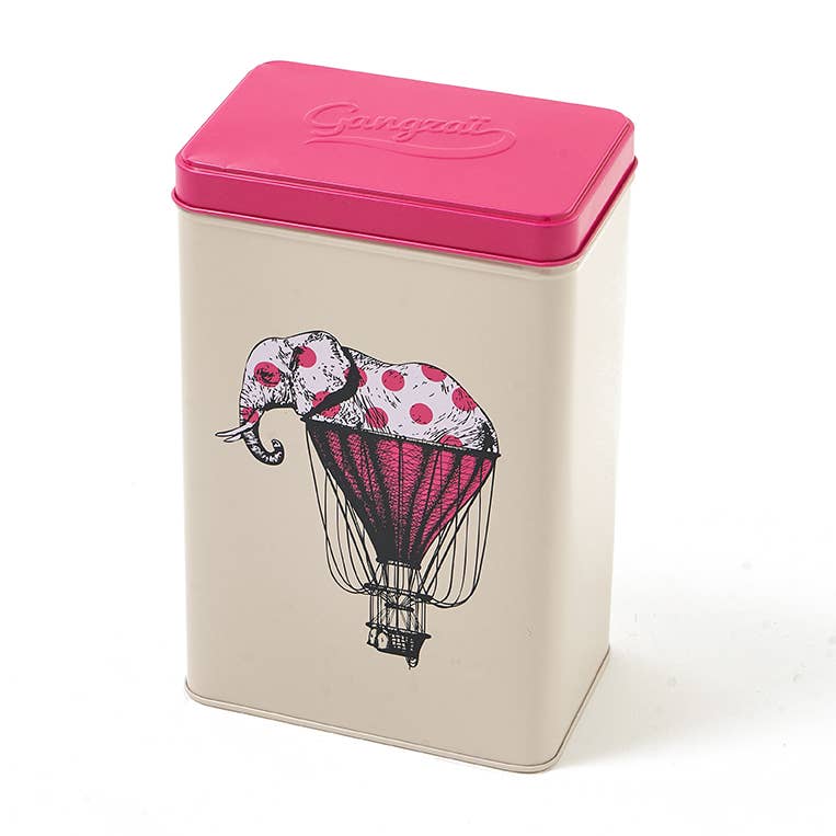 Rectangular tin box Elephant