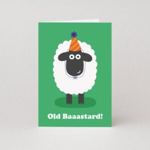 Old BAAstard Funny Birthday Card | Dad Birthday Cards