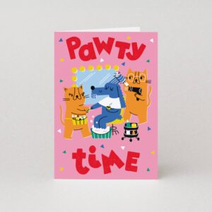 Pawty Time Animal Birthday Card | Children's Birthday Cards