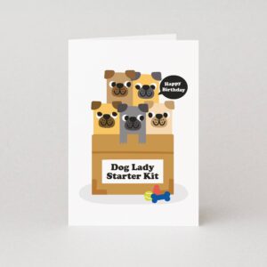 Dog Lady Starter Kit Birthday Card | Dog Mum Birthday Card