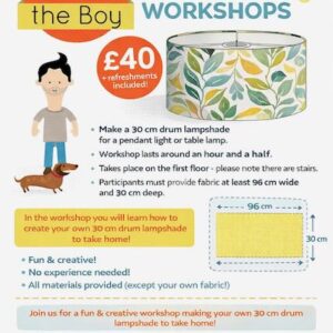 Lampshade Making Workshop - Create a 30cm Drum Lampshade