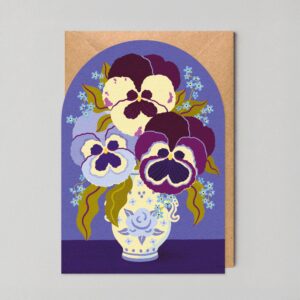 Violas Card | Floral Cards | Blank Cards | Art Cards